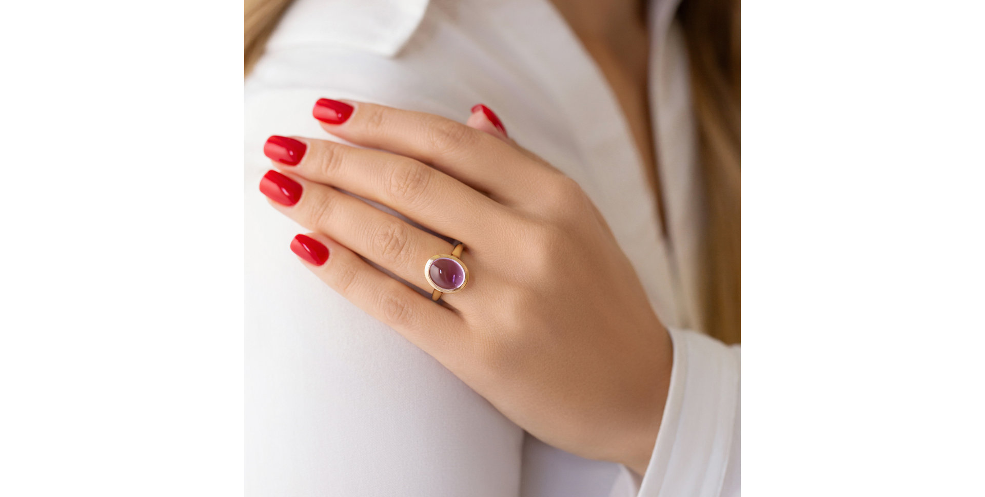 Prsteň s ametystom Sweet Wish