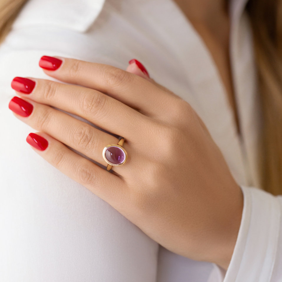 Prsteň s ametystom Sweet Wish