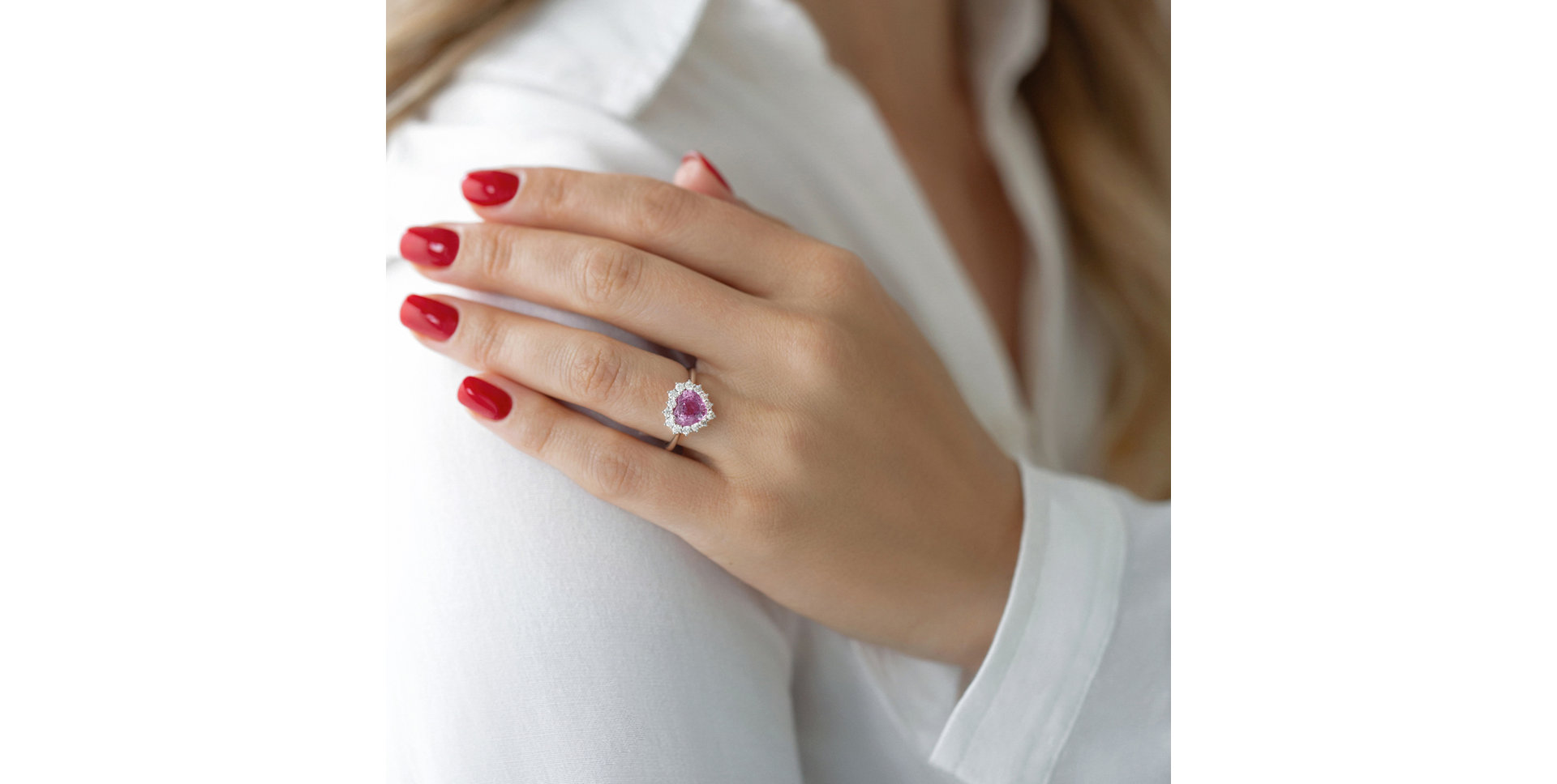 Prsteň s zafírom a diamantmi Dearest One