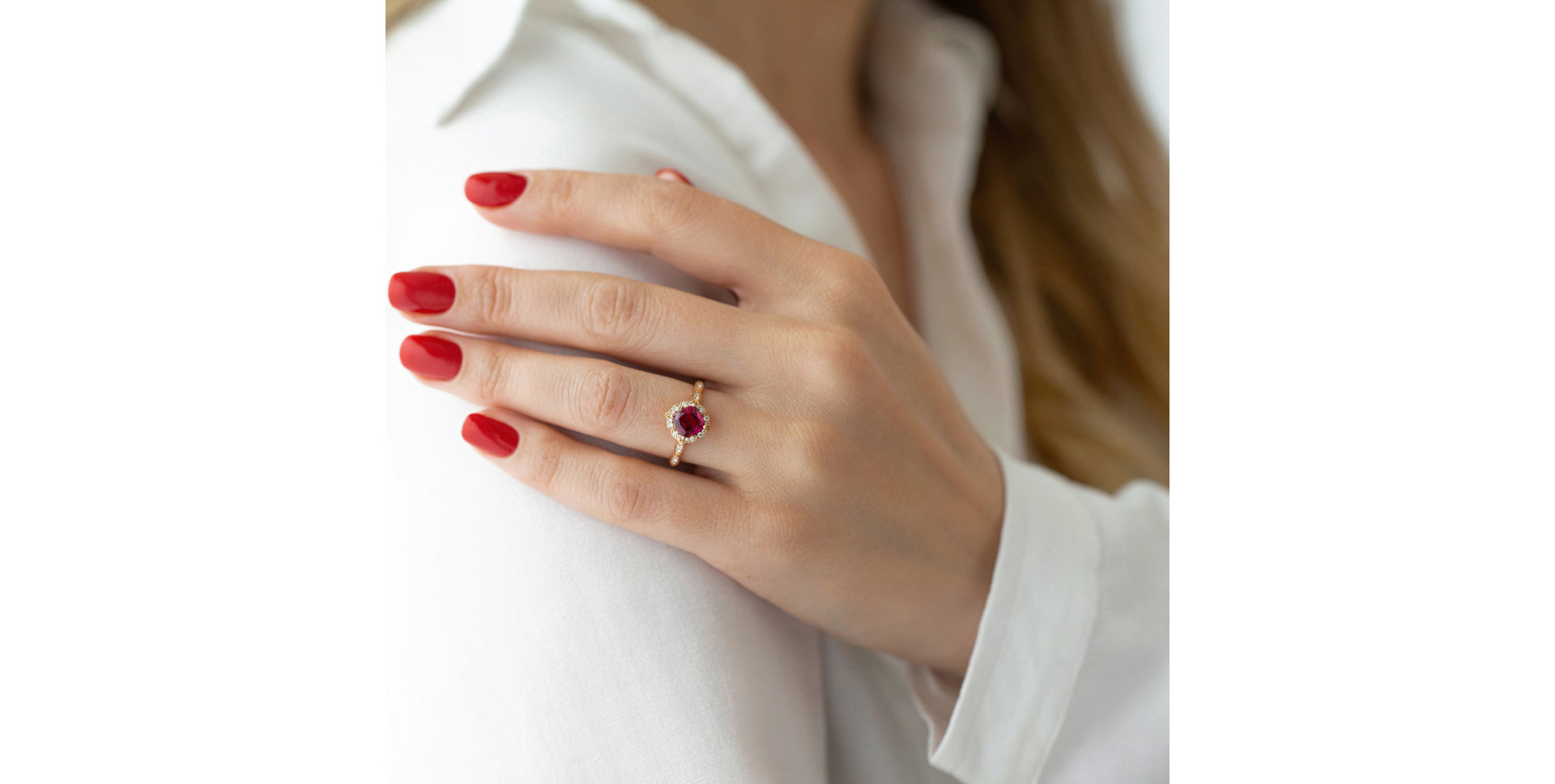 Prsteň s turmalínom a diamantmi Fairytale Gem