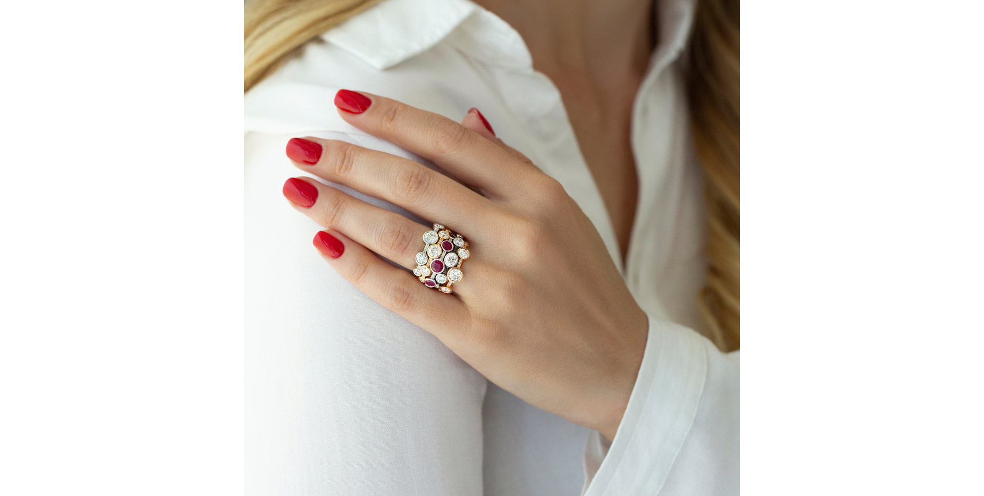 Prsteň s čiernymi diamantmi Galaxy of Passion