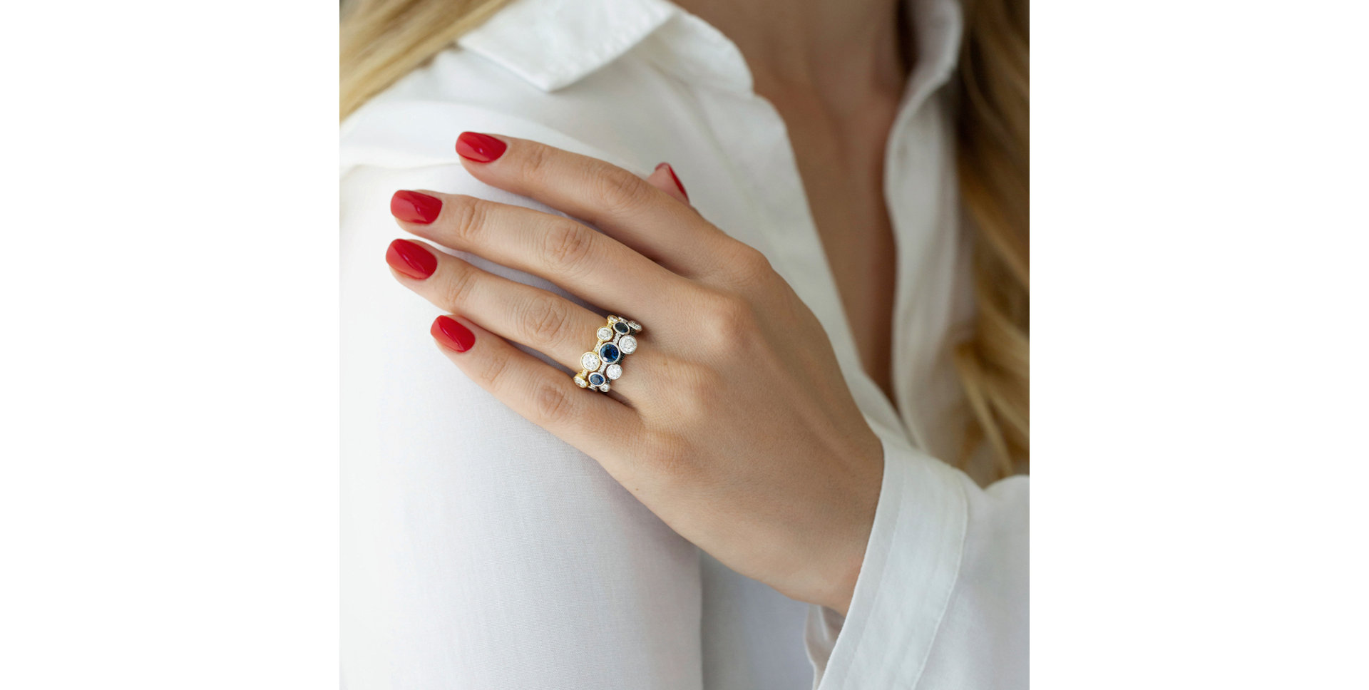 Prsteň s čiernymi diamantmi Galaxy of Passion