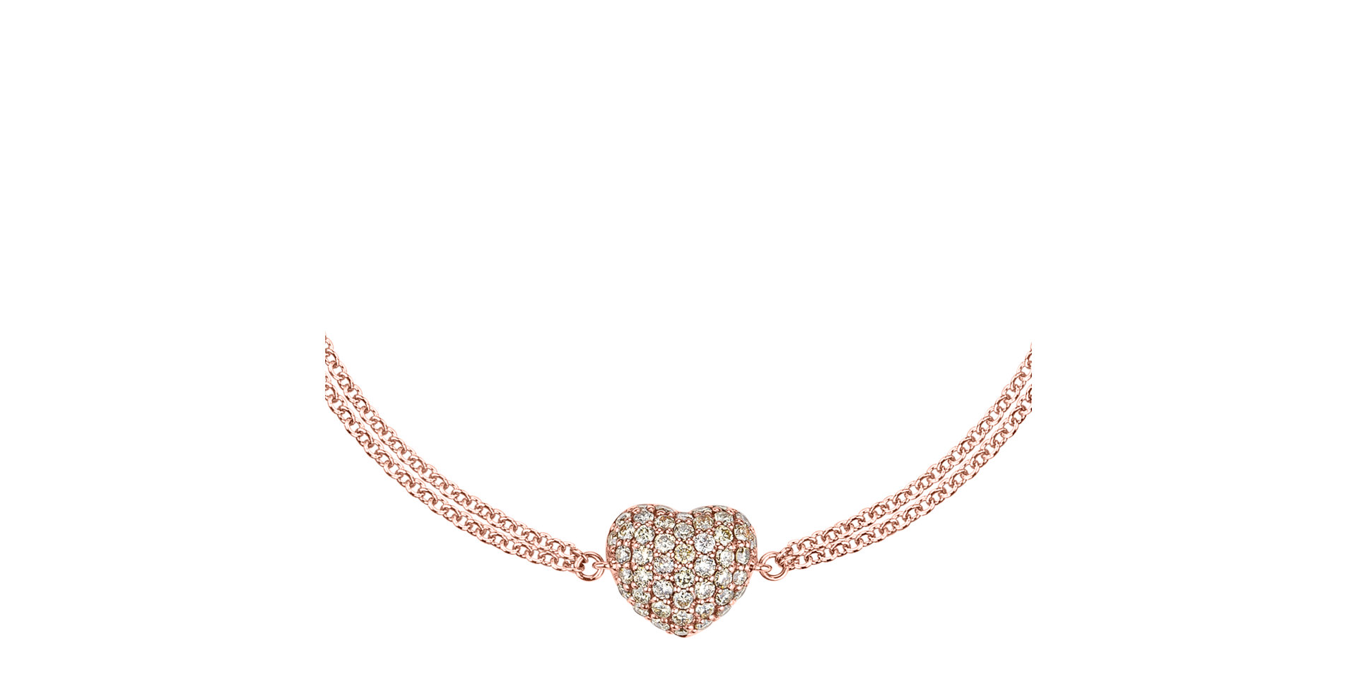 Náramok s hnedými diamantmi Love Princess