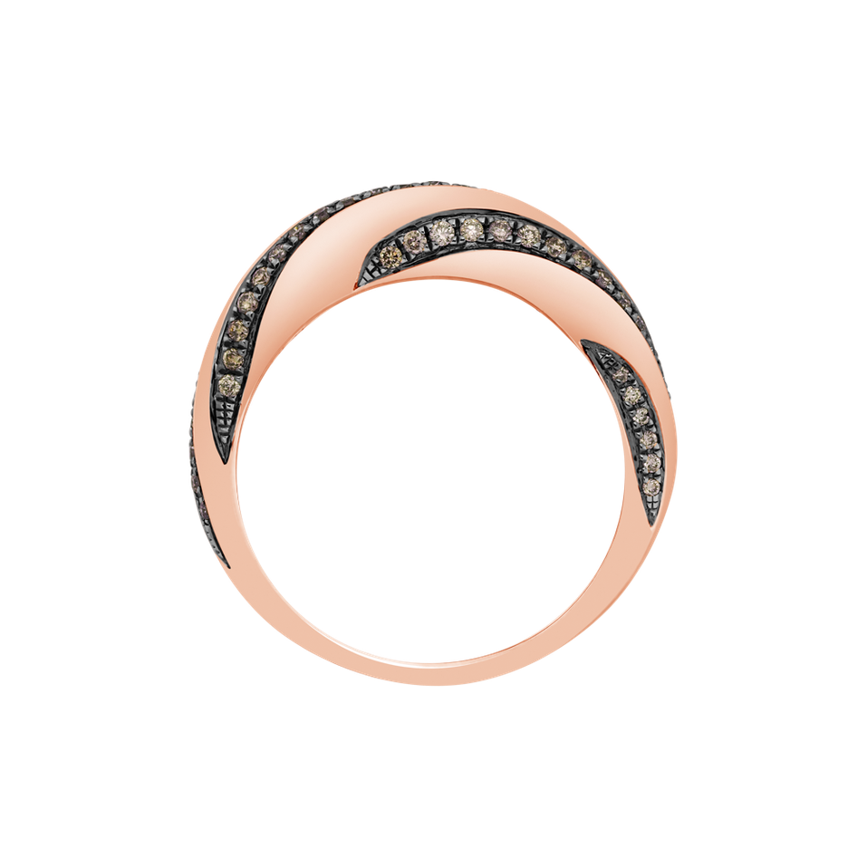 Prsteň s hnedými diamantmi Royal Impression