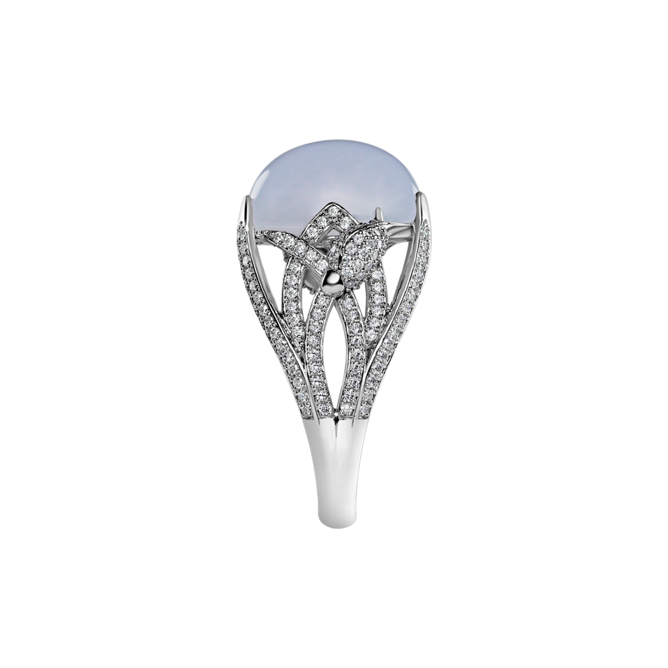 Prsteň s chalcedonom a diamantmi Fascinating Ladyship