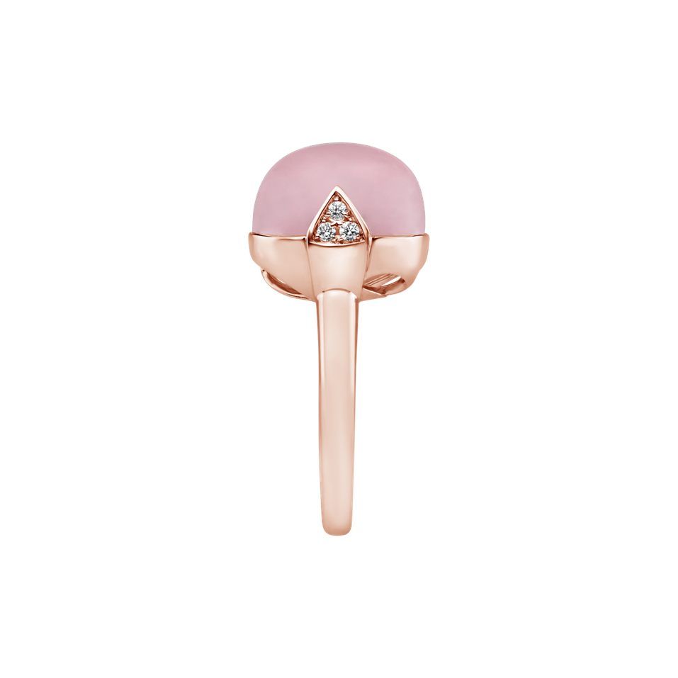 Prsteň s ruženínom a diamantmi Fairy Blossom