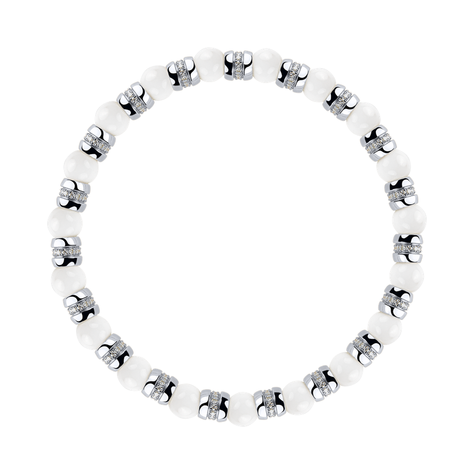 Náramok s diamantmi a achátmi Essential Shine