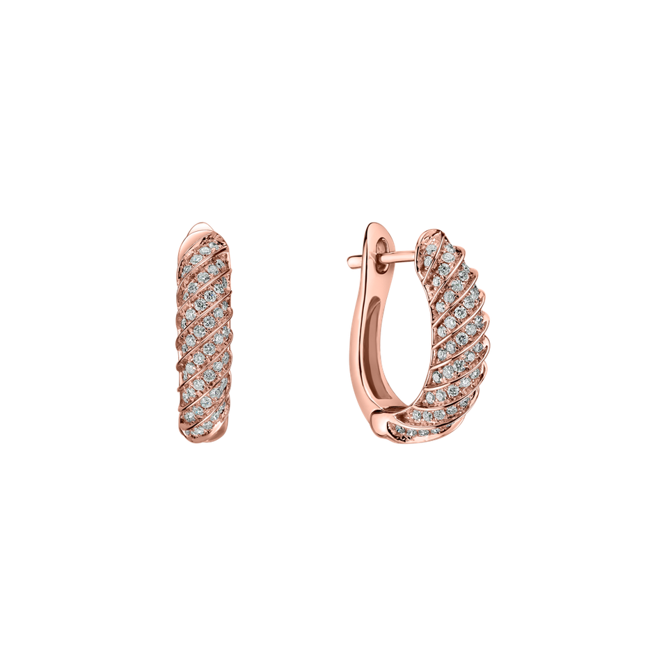 Náušnice s diamantmi Spiral of affection