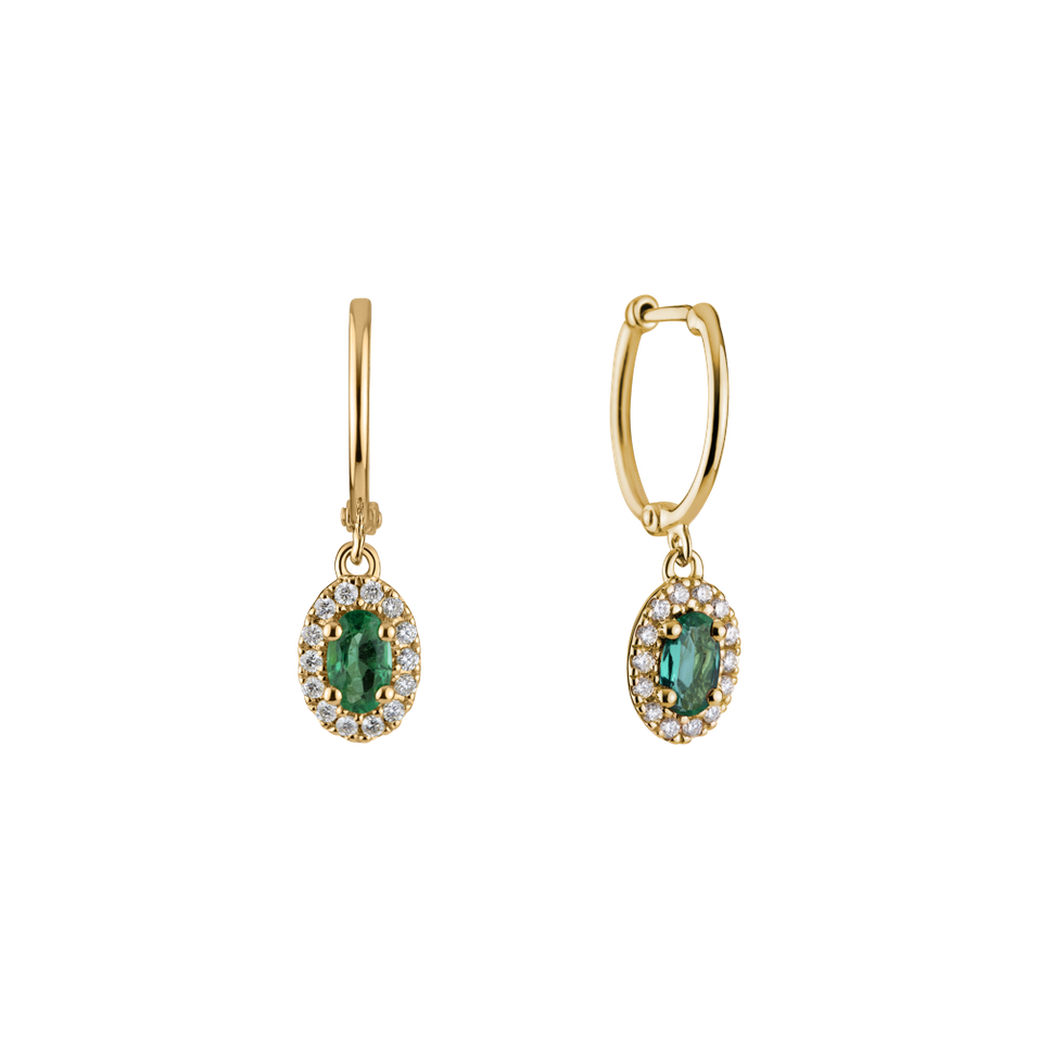 Náušnice so smaragdom a diamantmi Princess Innocence