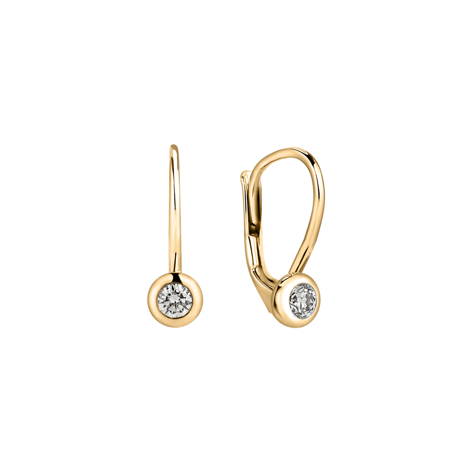 Náušnice s diamantom Sparkling Drops