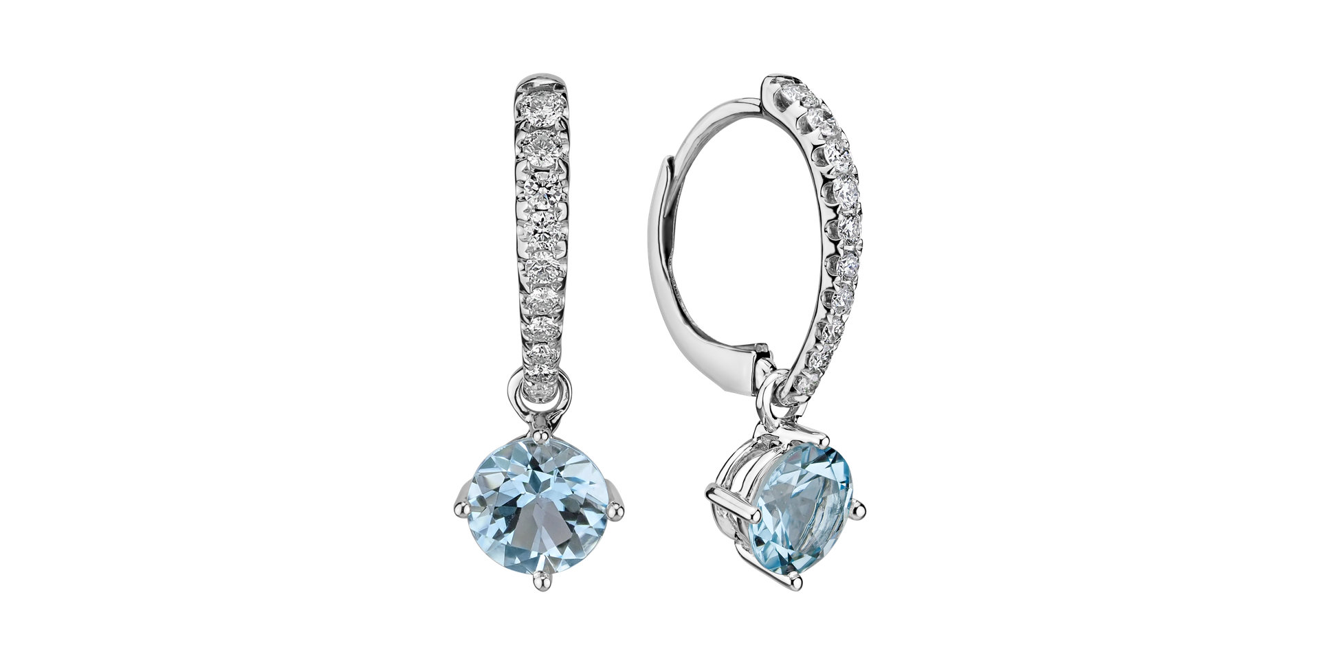 Náušnice s topásom a diamantmi Queen Elena