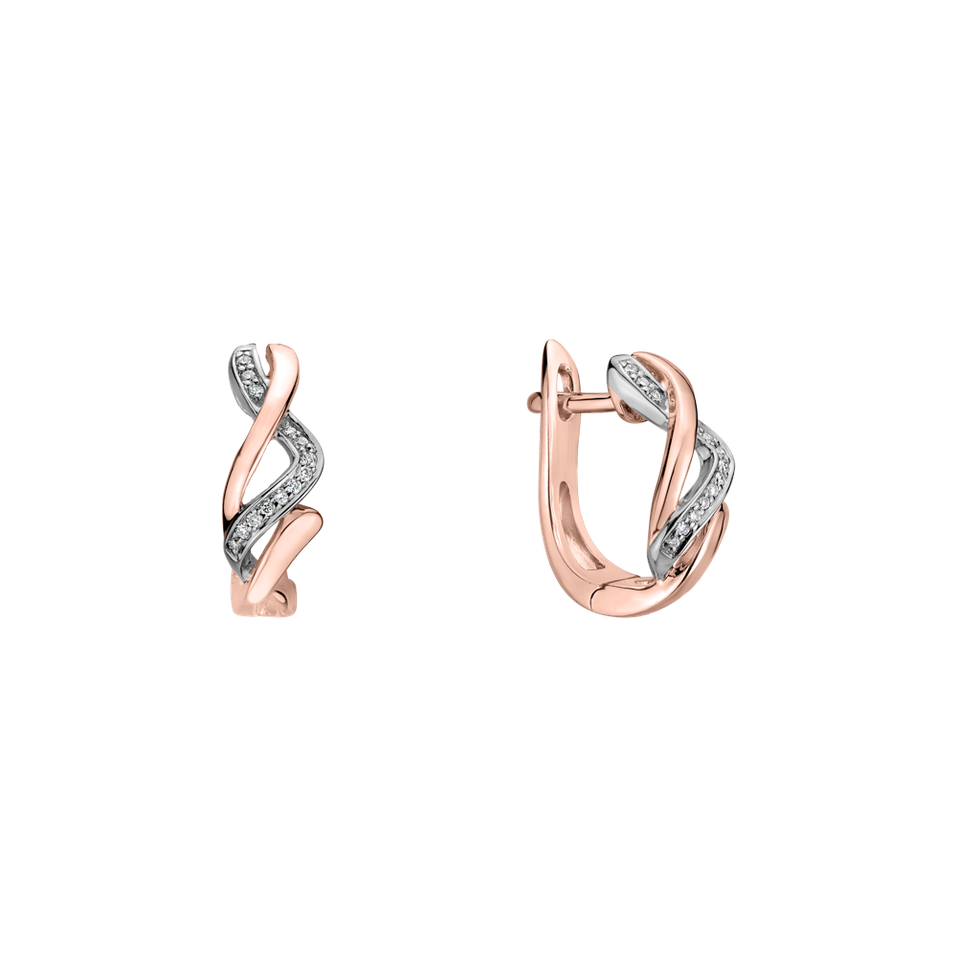 Náušnice s diamantmi Joyful Ribbon