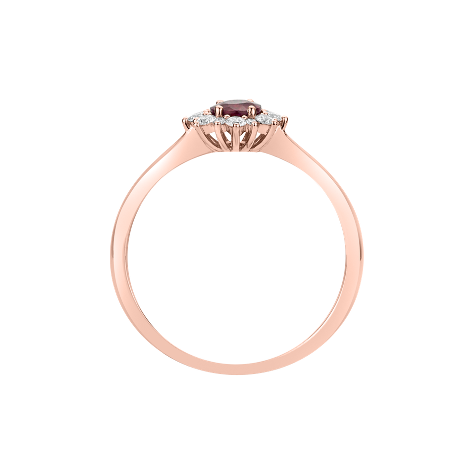 Prsteň s rubínom a diamantmi Trixie Princess