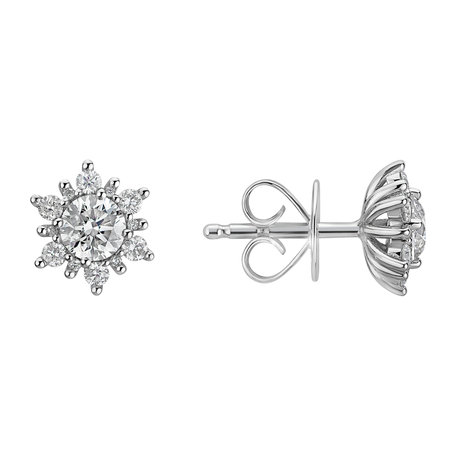 Náušnice s diamantmi Snow Star