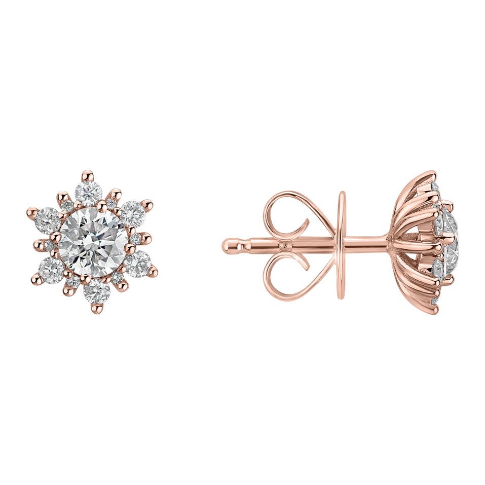 Náušnice s diamantmi Snow Star