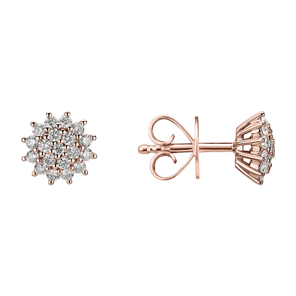 Náušnice s diamantmi Midnight Sun