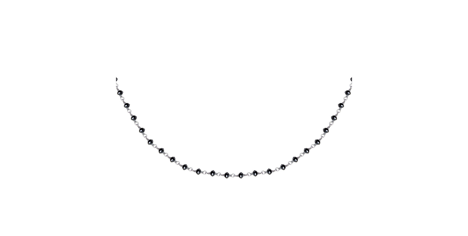 Náhrdelník s čiernymi diamantmi Dark Melody