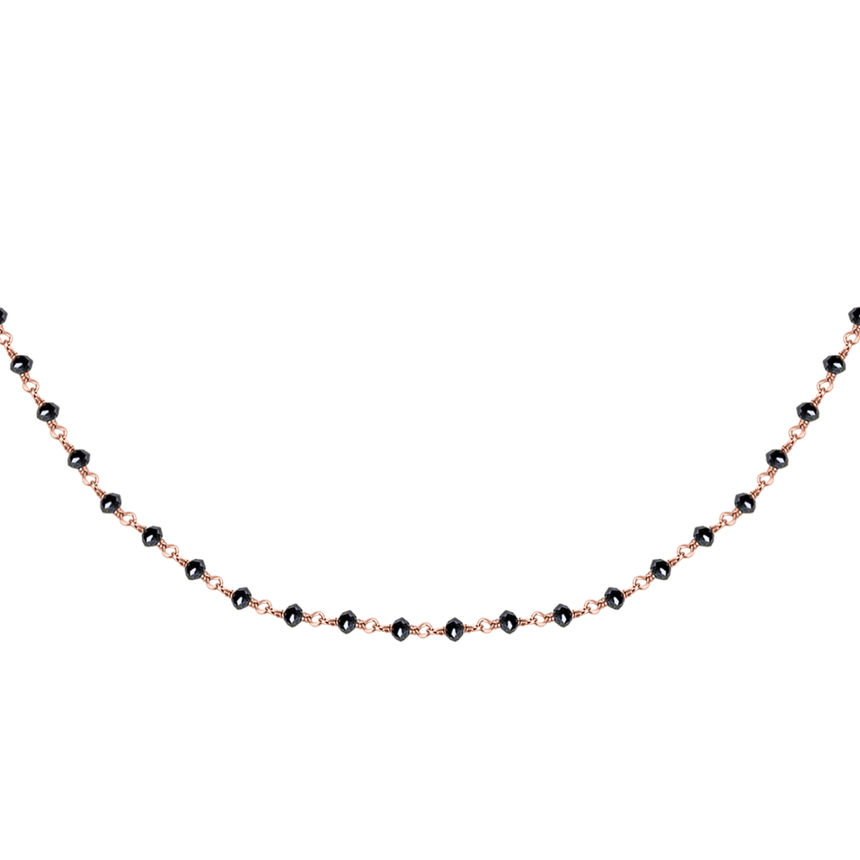 Náhrdelník s čiernymi diamantmi Dark Melody
