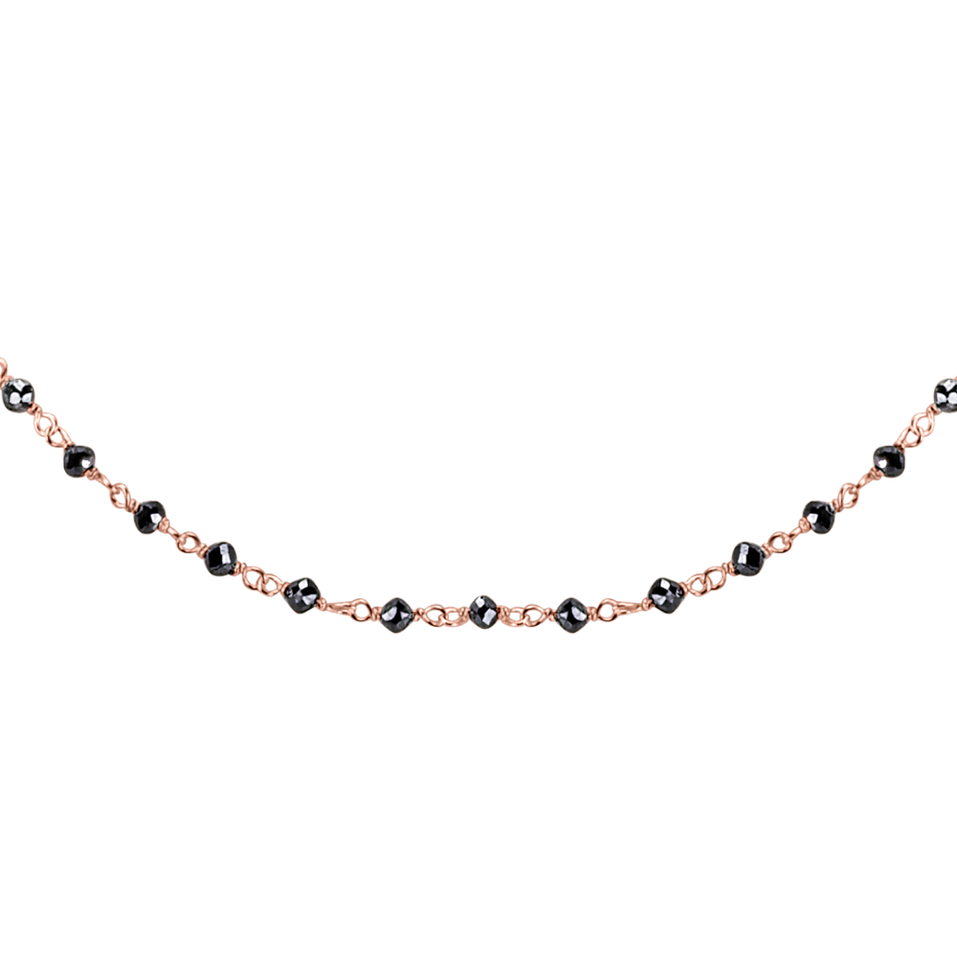 Náhrdelník s čiernymi diamantmi Dark Melody