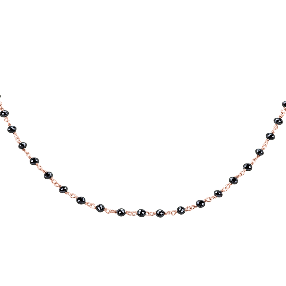 Náhrdelník s čiernymi diamantmi Dark Melody