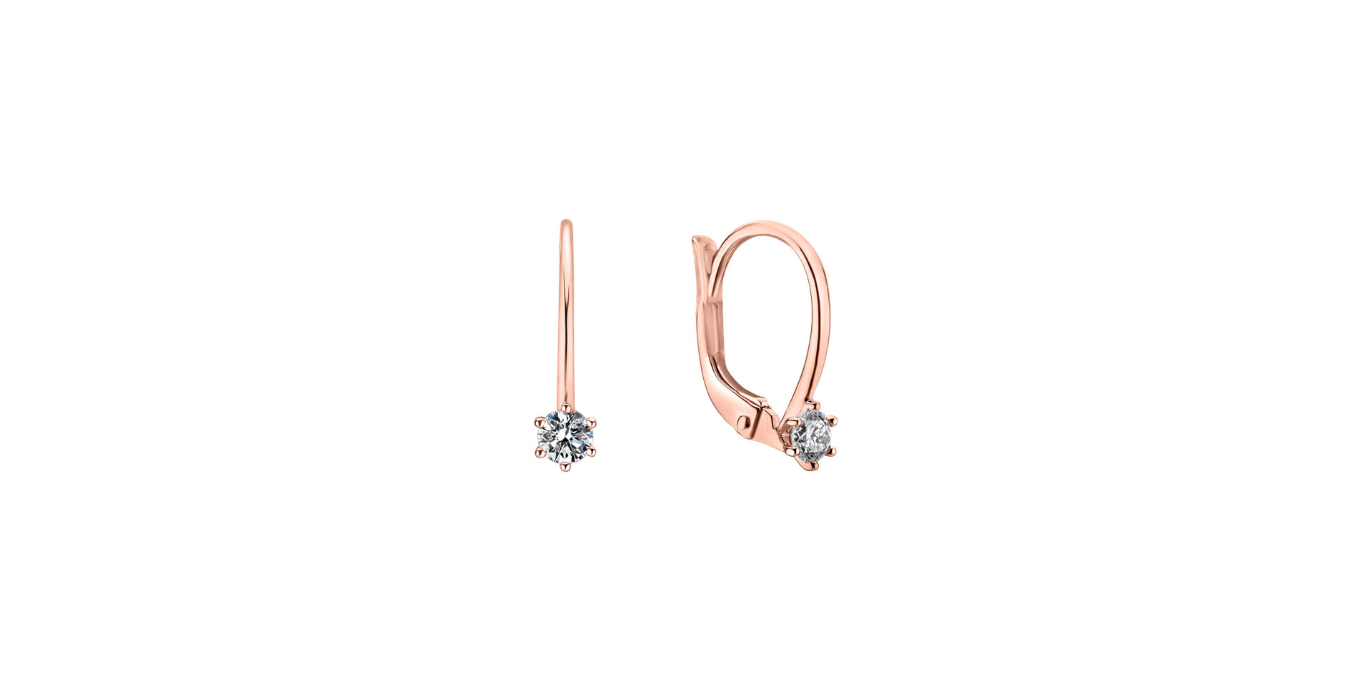 Náušnice s diamantom Everyday Glow