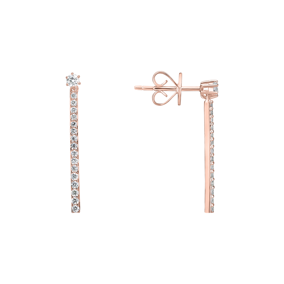 Náušnice s diamantmi Flying Star