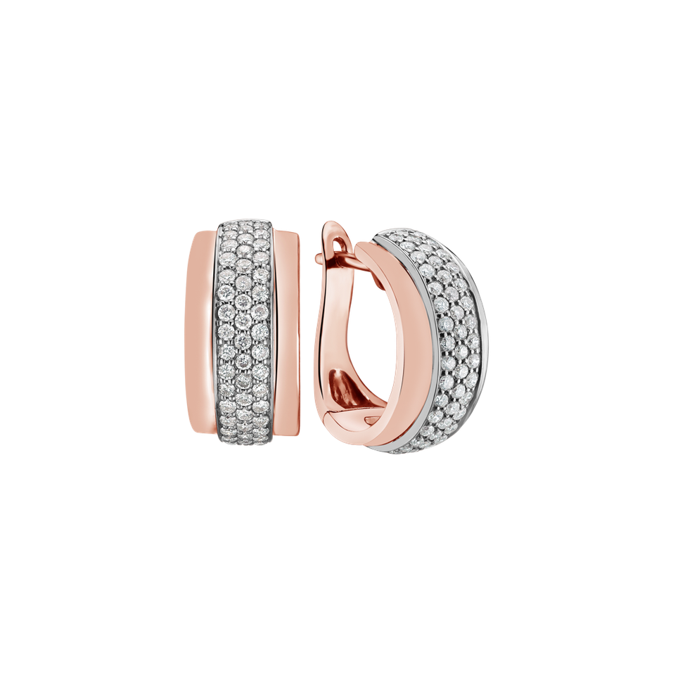 Náušnice s diamantmi Snowfire