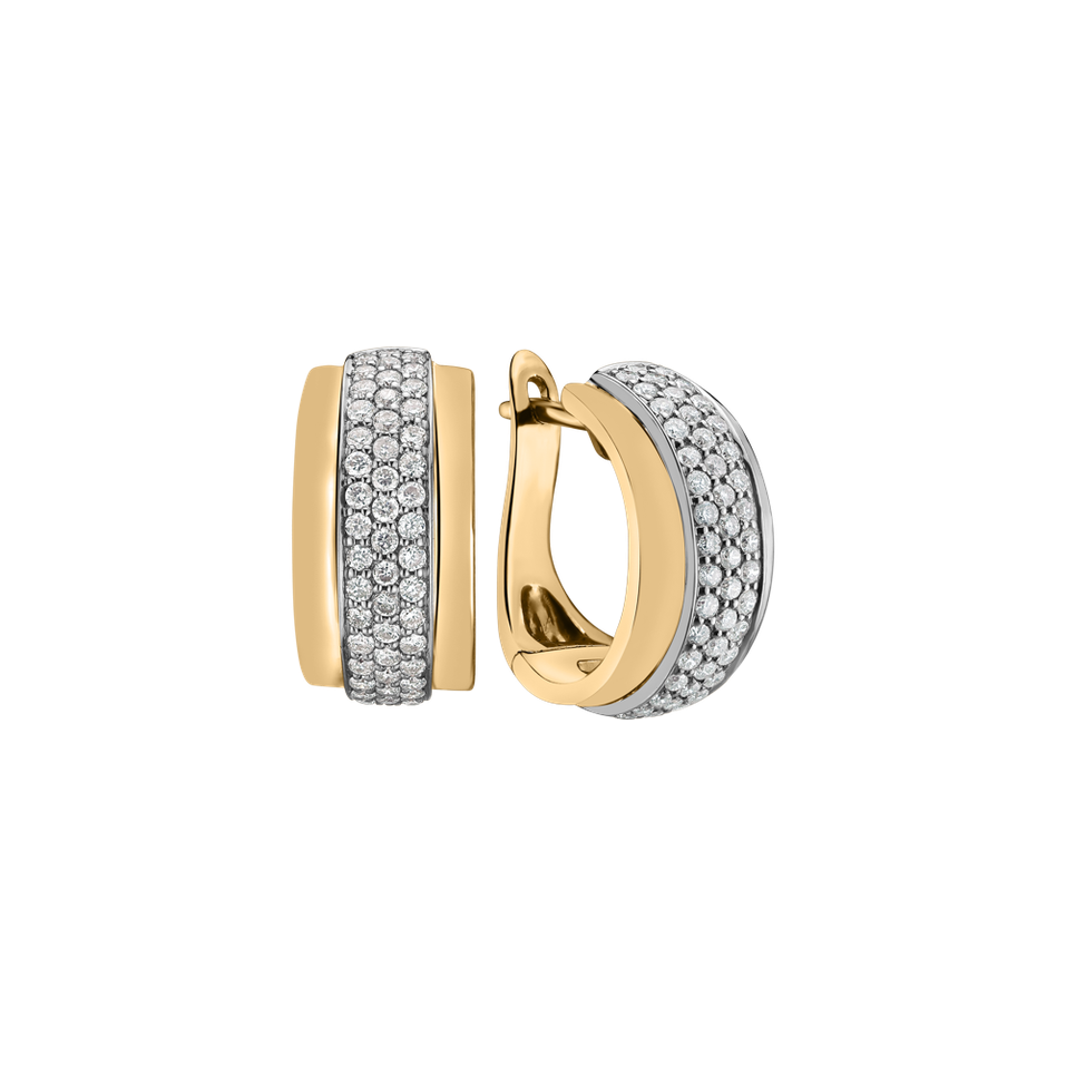 Náušnice s diamantmi Snowfire