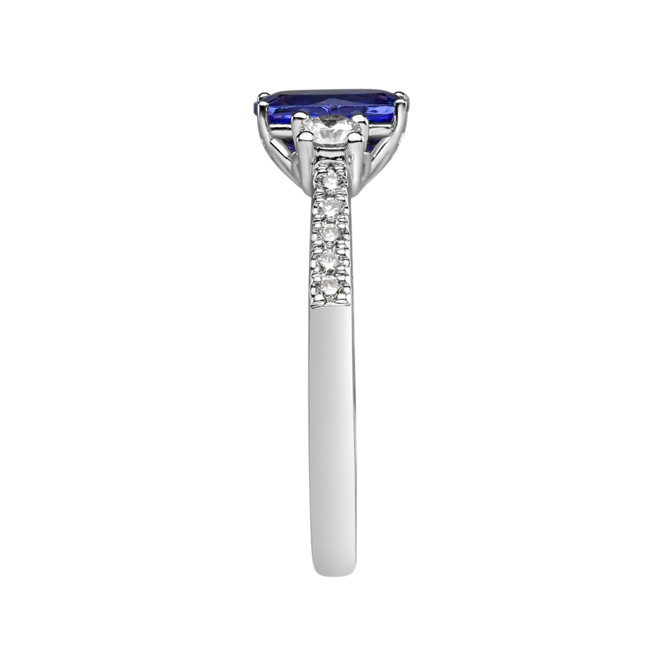 Prsteň s tanzanitom a diamantmi Galaxy Essence