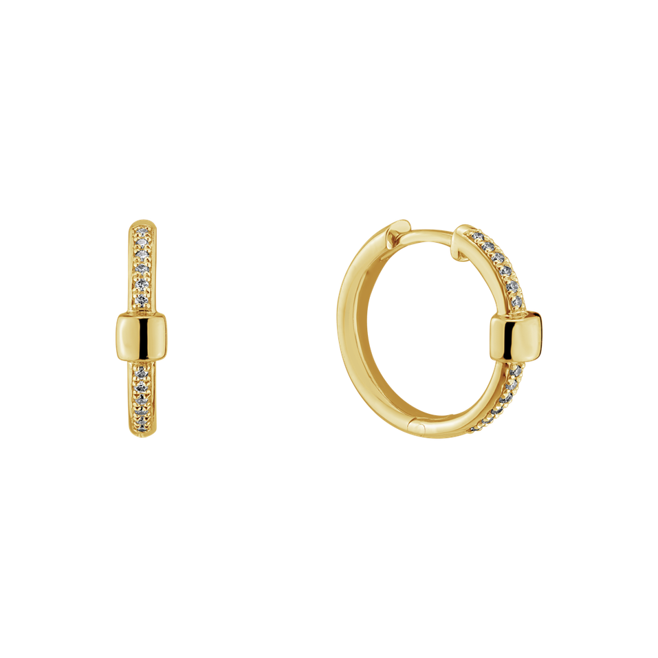 Náušnice s diamantmi Charming Square