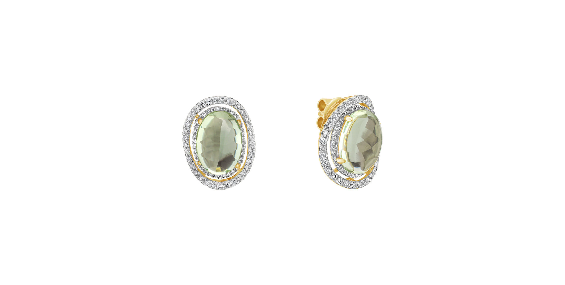 Náušnice s ametystom a diamantmi Variant Whisper