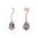 Náušnice s ametystom diamantmi Dimitris3