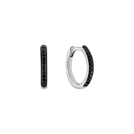 Náušnice s čiernymi diamantmi Moon Opium