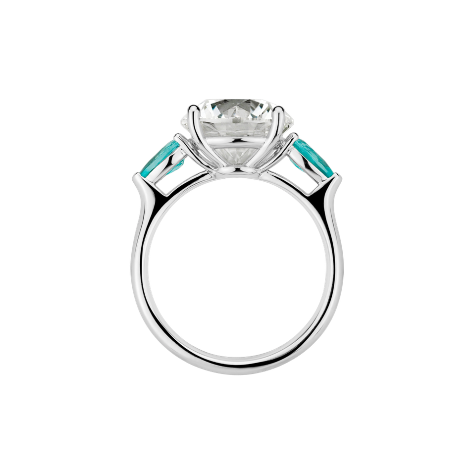 Prsteň s paraibou a diamantmi The Enlightened