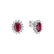 Náušnice s rubínom a diamantmi Princess Sparkle3