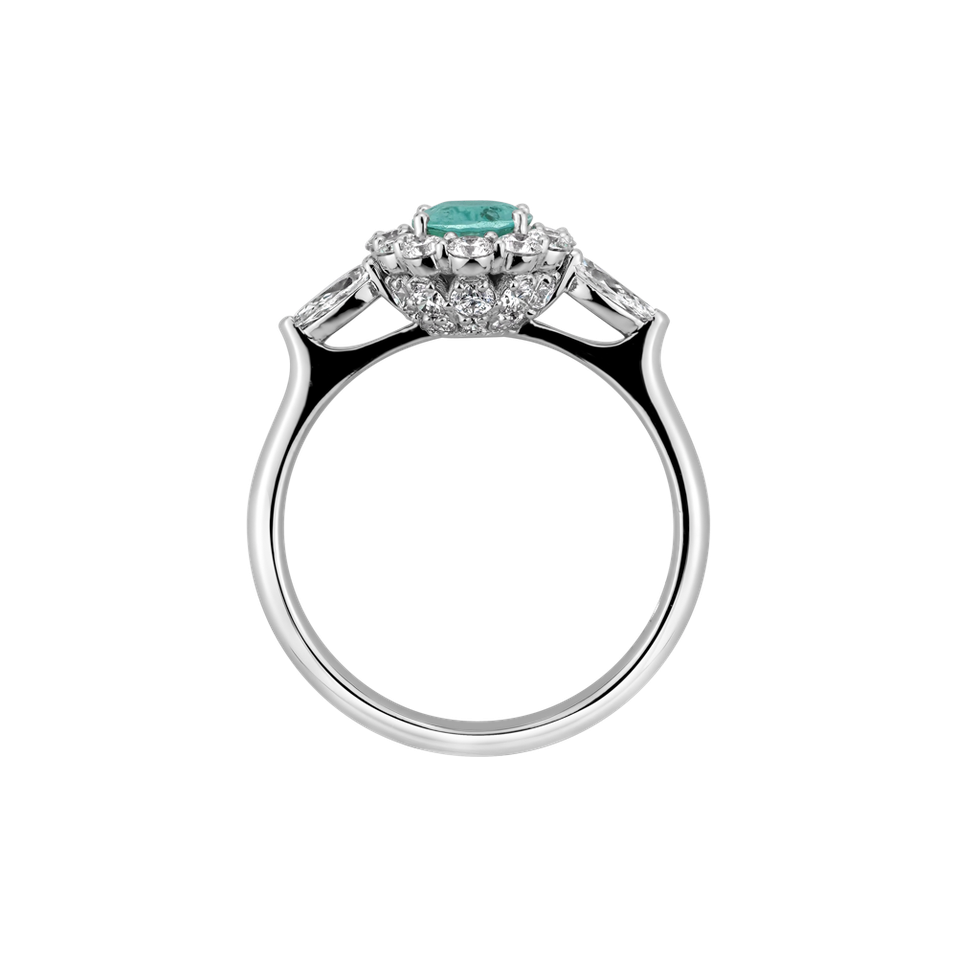 Prsteň s paraibou a diamantmi Princess Delight