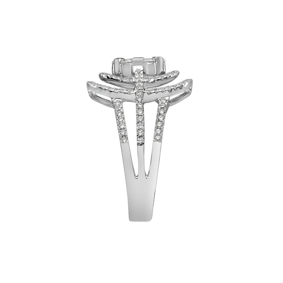 Prsteň s diamantmi Flower Maze