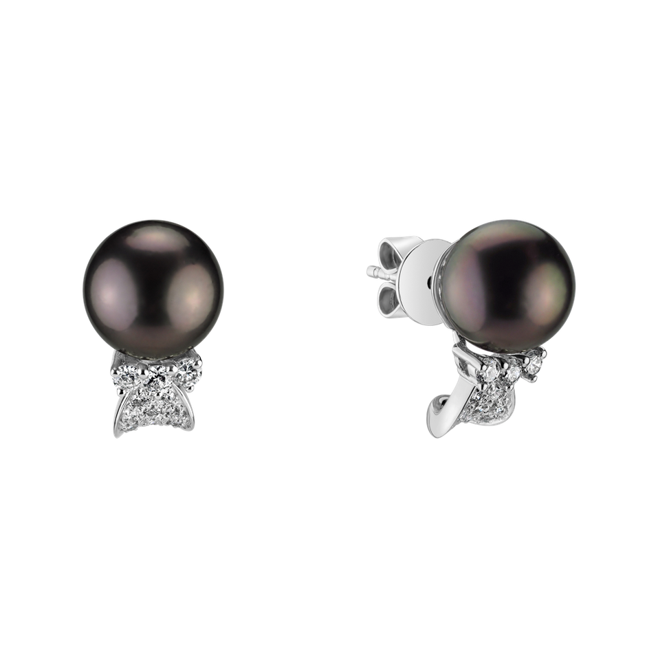 Náušnice s perlou a diamantmi Sea Limbo