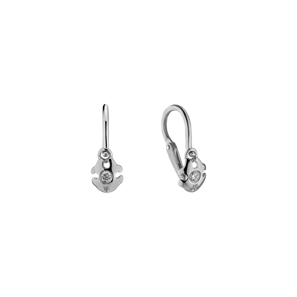 Detské náušnice s diamantom Kira