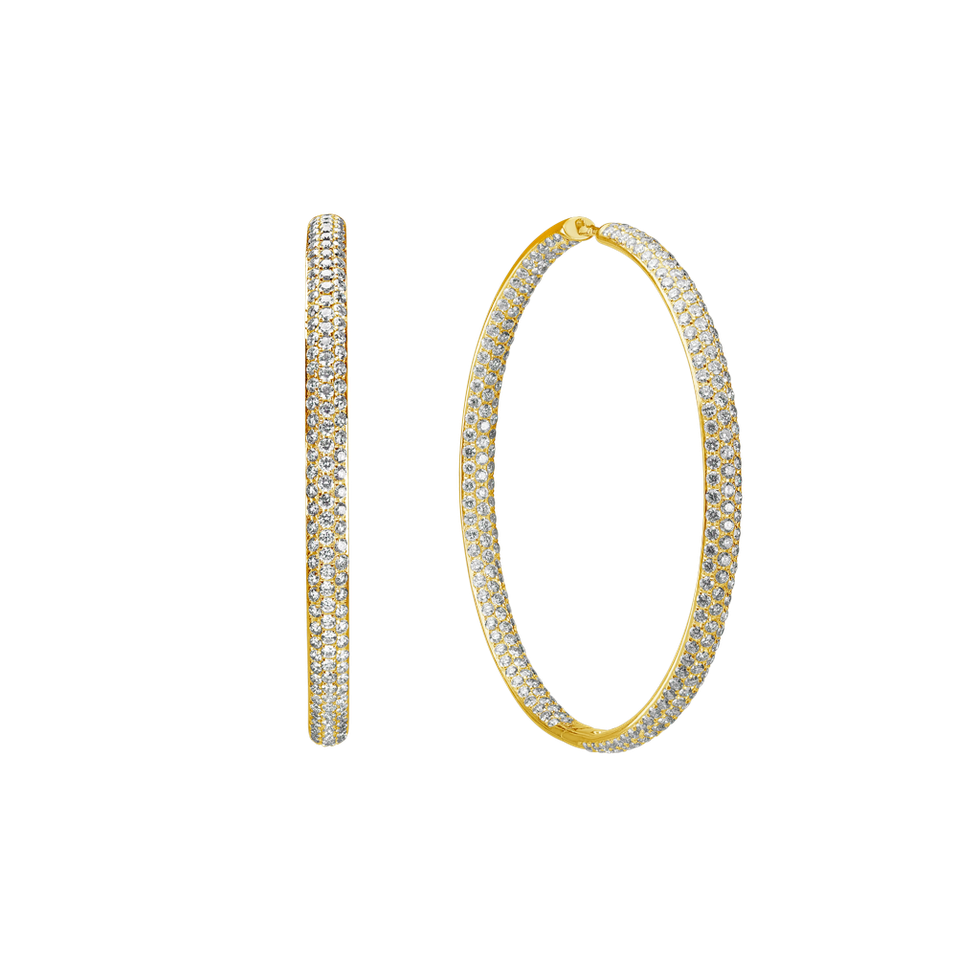 Náušnice s diamantmi Brilliant Loop