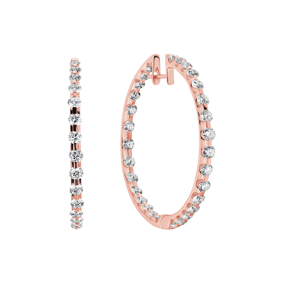 Náušnice s diamantmi Rose Nostalgia