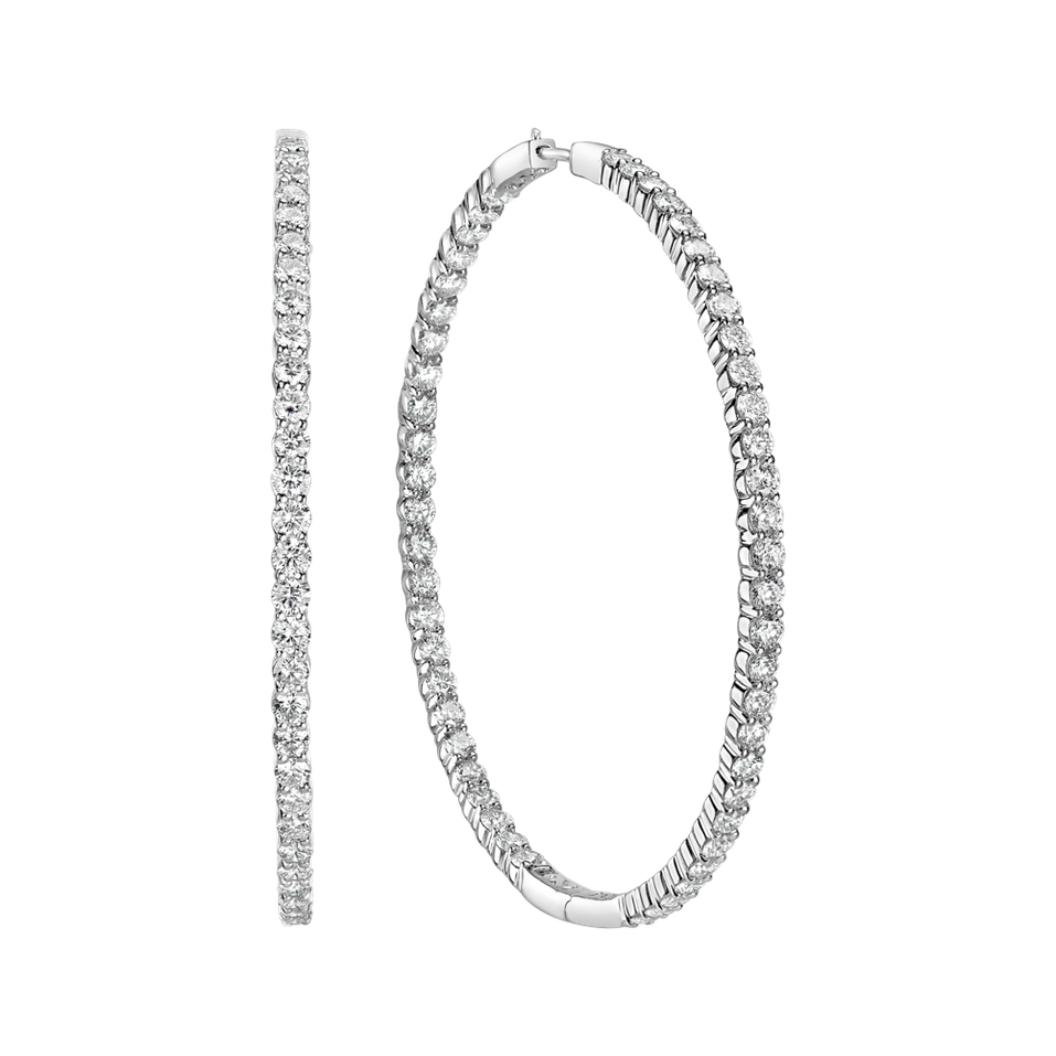 Náušnice s diamantmi Luxury Touch