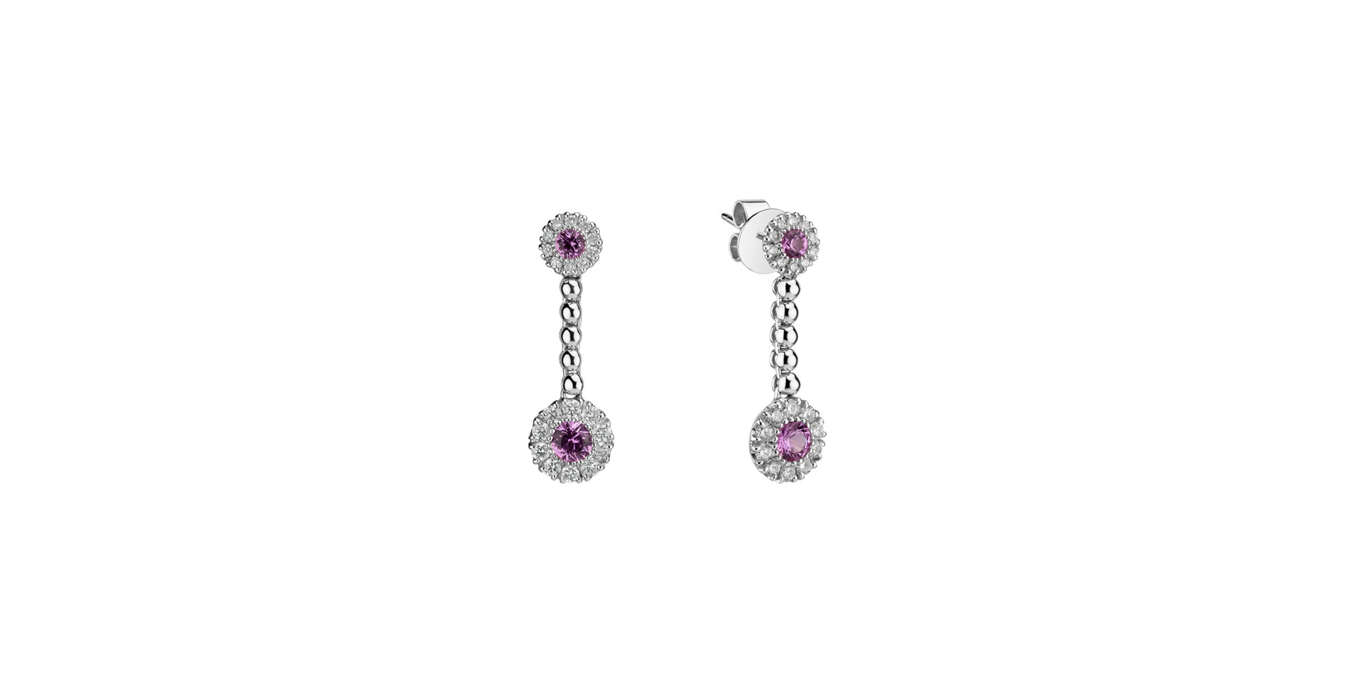 Náušnice s zafírom a diamantmi Callie