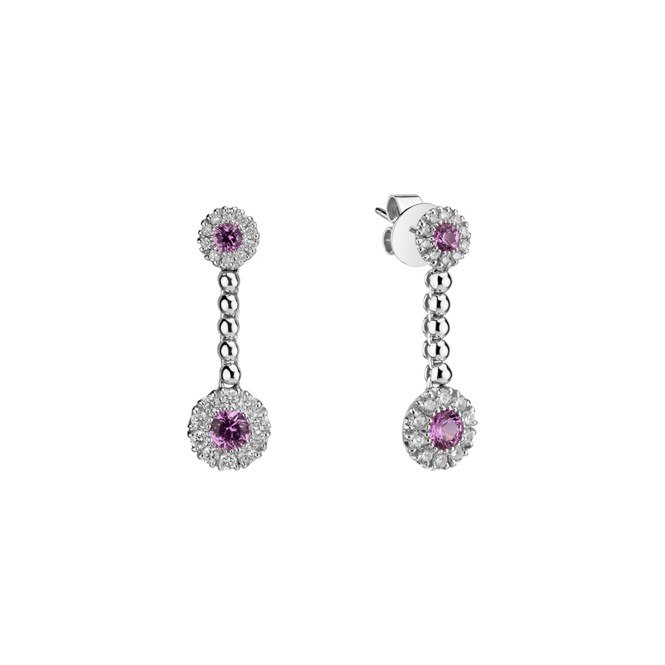 Náušnice s zafírom a diamantmi Callie