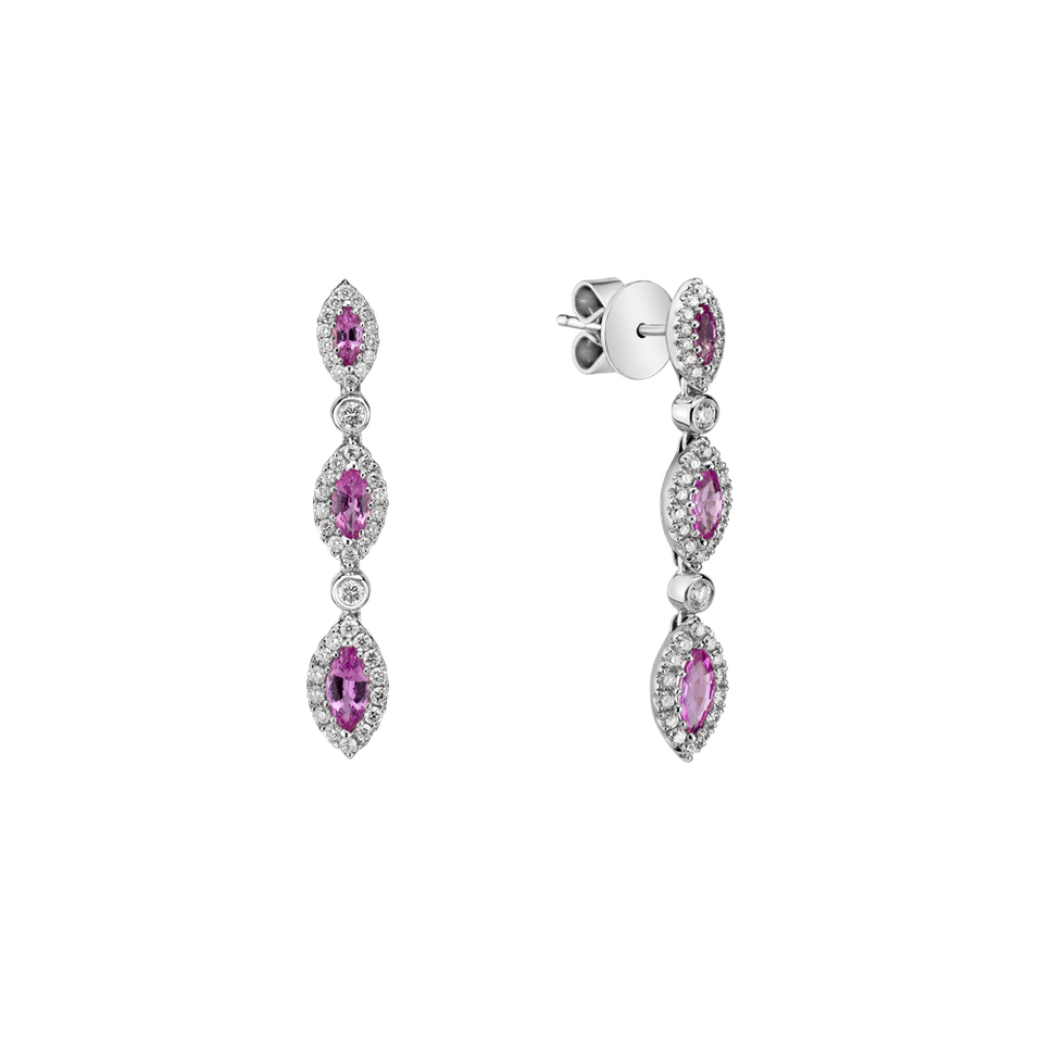 Náušnice s diamantmi a zafírmi June