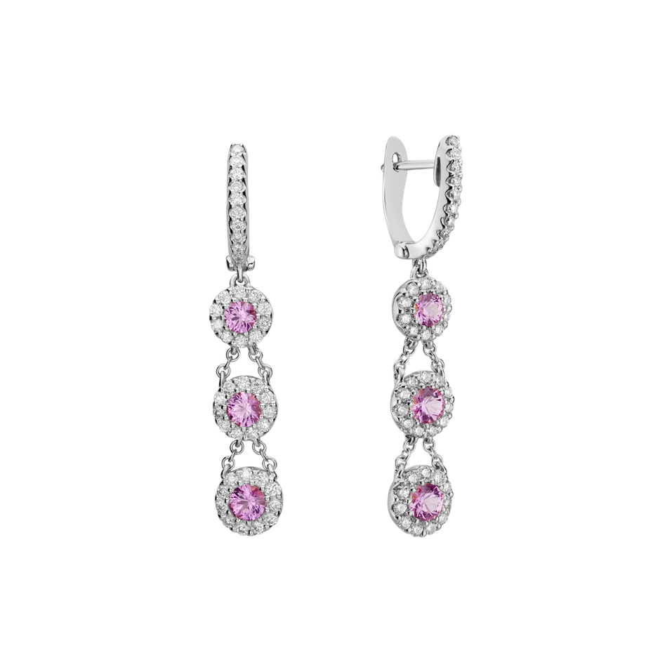 Náušnice s diamantmi a zafírmi Lorianna