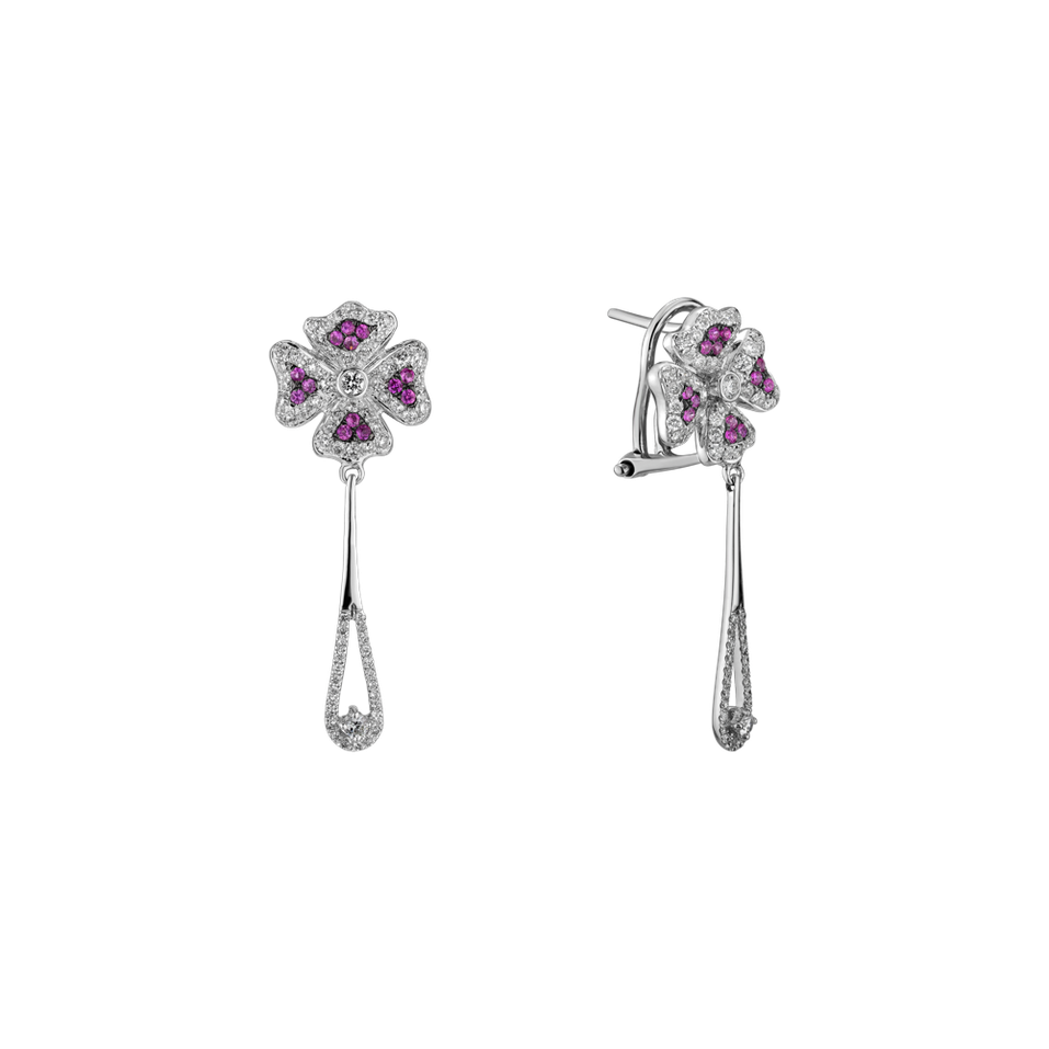 Náušnice s diamantmi a zafírmi Iguana