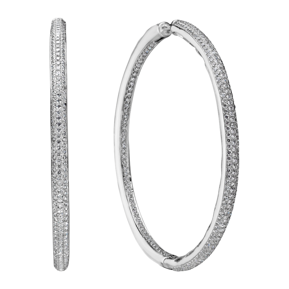 Náušnice s diamantmi Endless Circles