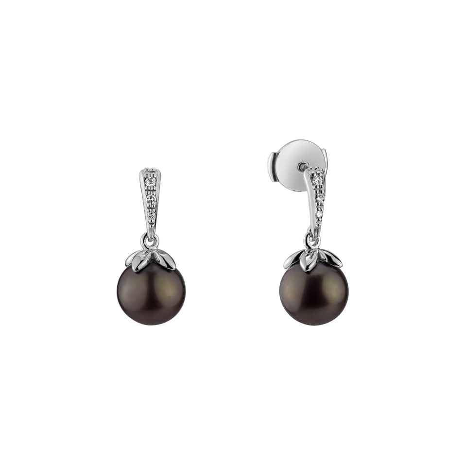 Náušnice s perlou a diamantmi Sirens Gift