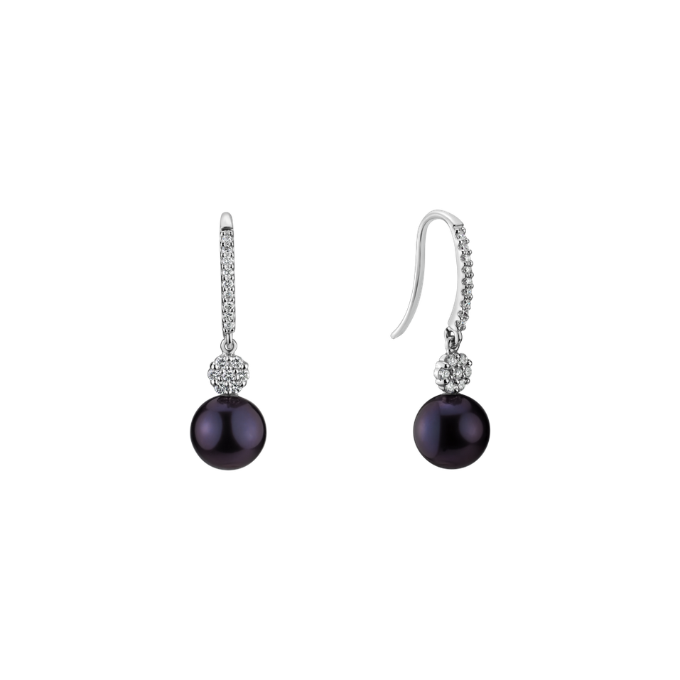 Náušnice s perlou a diamantmi Sea Glory